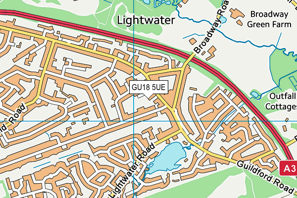 GU18 5UE map - OS VectorMap District (Ordnance Survey) GU18 5UE map - OS VectorMap District (Ordnance Survey)