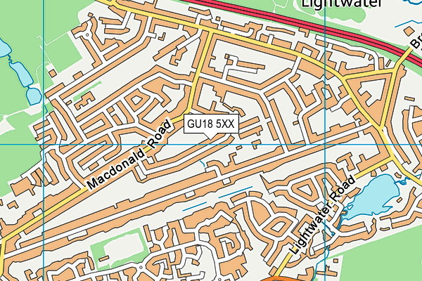 GU18 5XX map - OS VectorMap District (Ordnance Survey) GU18 5XX map - OS VectorMap District (Ordnance Survey)