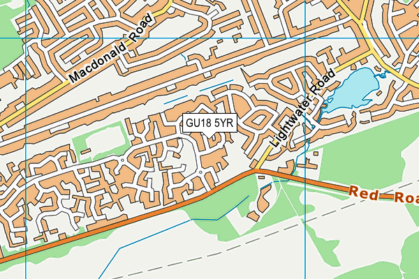 GU18 5YR map - OS VectorMap District (Ordnance Survey) GU18 5YR map - OS VectorMap District (Ordnance Survey)
