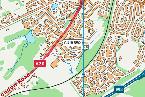 GU19 5BQ map - OS VectorMap District (Ordnance Survey) GU19 5BQ map - OS VectorMap District (Ordnance Survey)