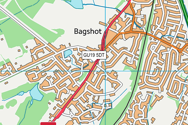 GU19 5DT map - OS VectorMap District (Ordnance Survey)