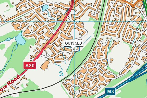 GU19 5ED map - OS VectorMap District (Ordnance Survey) GU19 5ED map - OS VectorMap District (Ordnance Survey)
