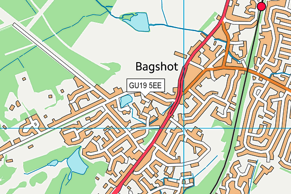 GU19 5EE map - OS VectorMap District (Ordnance Survey) GU19 5EE map - OS VectorMap District (Ordnance Survey)