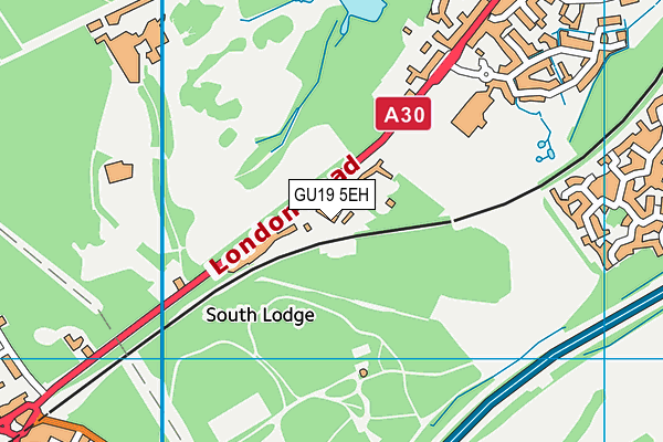 GU19 5EH map - OS VectorMap District (Ordnance Survey) GU19 5EH map - OS VectorMap District (Ordnance Survey)