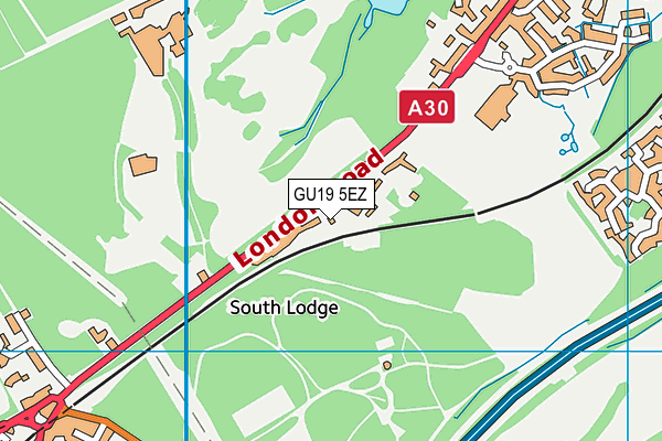 GU19 5EZ map - OS VectorMap District (Ordnance Survey) GU19 5EZ map - OS VectorMap District (Ordnance Survey)