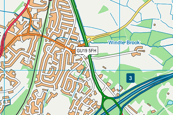 GU19 5FH map - OS VectorMap District (Ordnance Survey) GU19 5FH map - OS VectorMap District (Ordnance Survey)