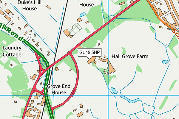 GU19 5HP map - OS VectorMap District (Ordnance Survey) GU19 5HP map - OS VectorMap District (Ordnance Survey)