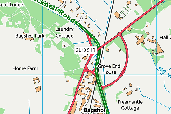 GU19 5HR map - OS VectorMap District (Ordnance Survey) GU19 5HR map - OS VectorMap District (Ordnance Survey)