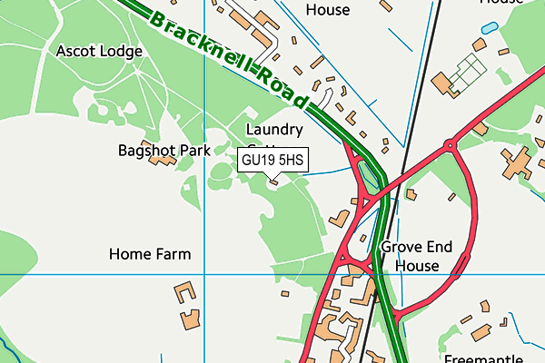 GU19 5HS map - OS VectorMap District (Ordnance Survey) GU19 5HS map - OS VectorMap District (Ordnance Survey)