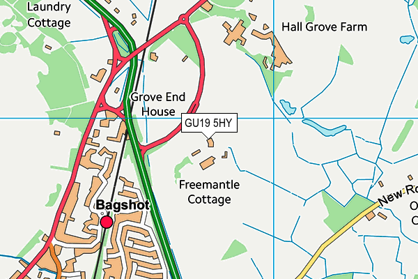 GU19 5HY map - OS VectorMap District (Ordnance Survey) GU19 5HY map - OS VectorMap District (Ordnance Survey)