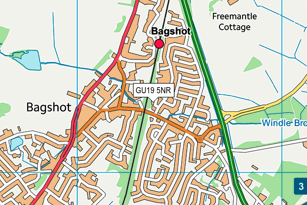 GU19 5NR map - OS VectorMap District (Ordnance Survey)