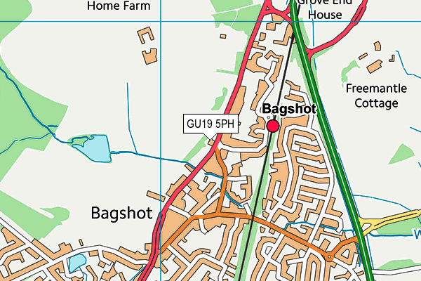 GU19 5PH map - OS VectorMap District (Ordnance Survey) GU19 5PH map - OS VectorMap District (Ordnance Survey)