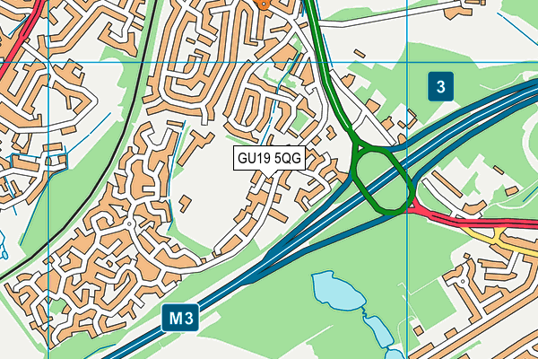 GU19 5QG map - OS VectorMap District (Ordnance Survey) GU19 5QG map - OS VectorMap District (Ordnance Survey)