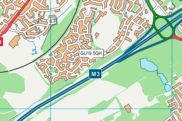 GU19 5QH map - OS VectorMap District (Ordnance Survey) GU19 5QH map - OS VectorMap District (Ordnance Survey)