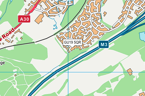 GU19 5QR map - OS VectorMap District (Ordnance Survey) GU19 5QR map - OS VectorMap District (Ordnance Survey)
