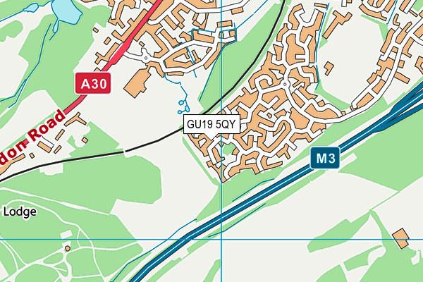 GU19 5QY map - OS VectorMap District (Ordnance Survey) GU19 5QY map - OS VectorMap District (Ordnance Survey)