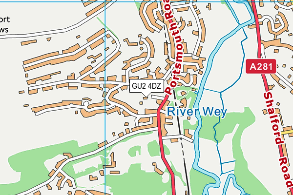 GU2 4DZ map - OS VectorMap District (Ordnance Survey) GU2 4DZ map - OS VectorMap District (Ordnance Survey)