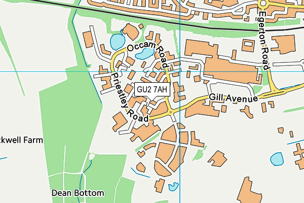 GU2 7AH map - OS VectorMap District (Ordnance Survey) GU2 7AH map - OS VectorMap District (Ordnance Survey)