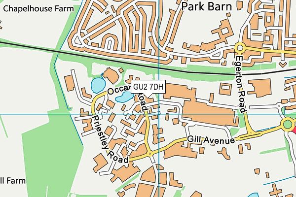 GU2 7DH map - OS VectorMap District (Ordnance Survey) GU2 7DH map - OS VectorMap District (Ordnance Survey)