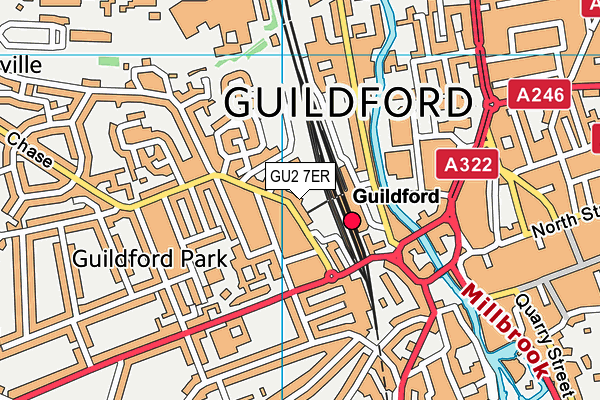 GU2 7ER map - OS VectorMap District (Ordnance Survey) GU2 7ER map - OS VectorMap District (Ordnance Survey)