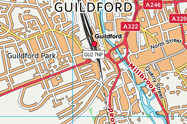 GU2 7NP map - OS VectorMap District (Ordnance Survey) GU2 7NP map - OS VectorMap District (Ordnance Survey)
