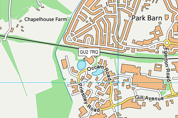 GU2 7RQ map - OS VectorMap District (Ordnance Survey) GU2 7RQ map - OS VectorMap District (Ordnance Survey)