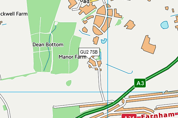 GU2 7SB map - OS VectorMap District (Ordnance Survey) GU2 7SB map - OS VectorMap District (Ordnance Survey)