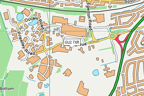 GU2 7XR map - OS VectorMap District (Ordnance Survey) GU2 7XR map - OS VectorMap District (Ordnance Survey)