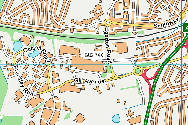 GU2 7XX map - OS VectorMap District (Ordnance Survey) GU2 7XX map - OS VectorMap District (Ordnance Survey)