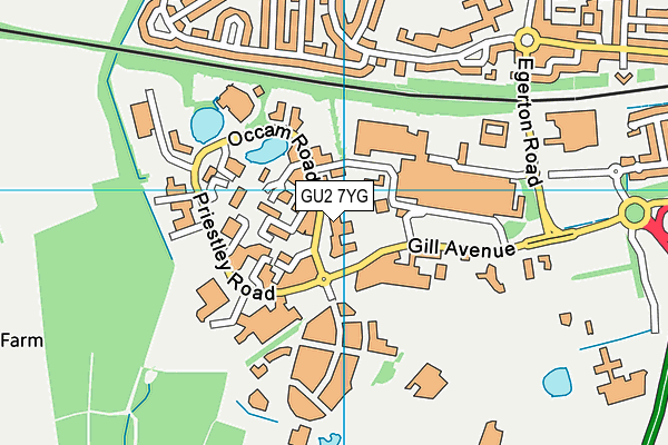 GU2 7YG map - OS VectorMap District (Ordnance Survey) GU2 7YG map - OS VectorMap District (Ordnance Survey)