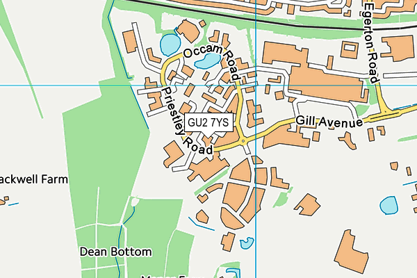 GU2 7YS map - OS VectorMap District (Ordnance Survey) GU2 7YS map - OS VectorMap District (Ordnance Survey)