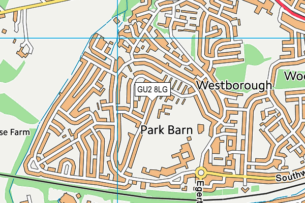 GU2 8LG map - OS VectorMap District (Ordnance Survey) GU2 8LG map - OS VectorMap District (Ordnance Survey)