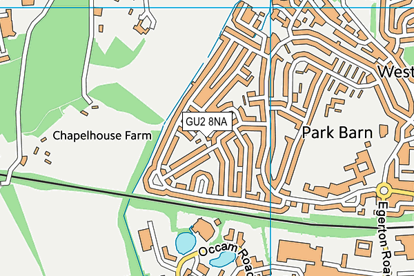 GU2 8NA map - OS VectorMap District (Ordnance Survey) GU2 8NA map - OS VectorMap District (Ordnance Survey)