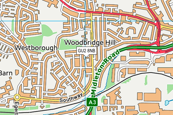 GU2 8NB map - OS VectorMap District (Ordnance Survey) GU2 8NB map - OS VectorMap District (Ordnance Survey)