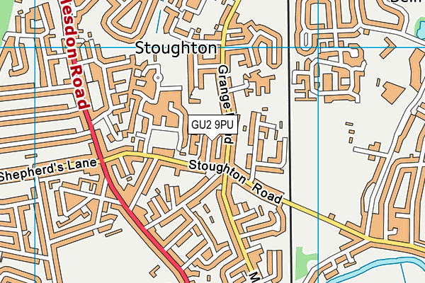 GU2 9PU map - OS VectorMap District (Ordnance Survey) GU2 9PU map - OS VectorMap District (Ordnance Survey)