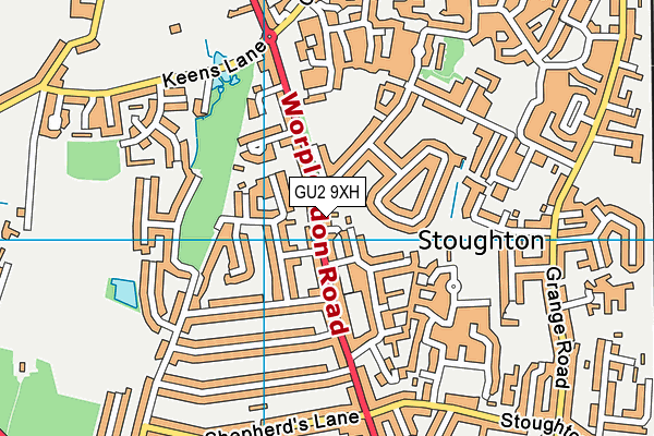 GU2 9XH map - OS VectorMap District (Ordnance Survey) GU2 9XH map - OS VectorMap District (Ordnance Survey)