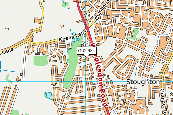 GU2 9XL map - OS VectorMap District (Ordnance Survey) GU2 9XL map - OS VectorMap District (Ordnance Survey)