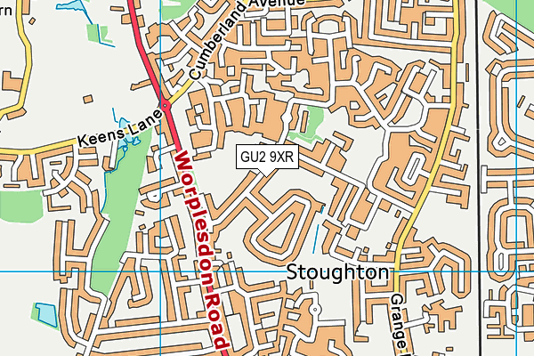 GU2 9XR map - OS VectorMap District (Ordnance Survey) GU2 9XR map - OS VectorMap District (Ordnance Survey)