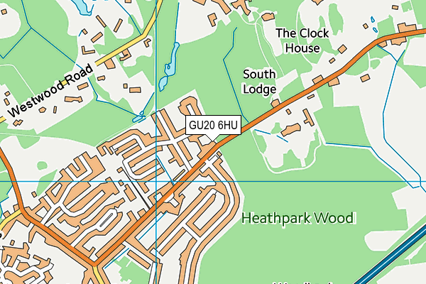 GU20 6HU map - OS VectorMap District (Ordnance Survey) GU20 6HU map - OS VectorMap District (Ordnance Survey)