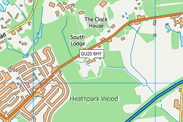 GU20 6HY map - OS VectorMap District (Ordnance Survey) GU20 6HY map - OS VectorMap District (Ordnance Survey)