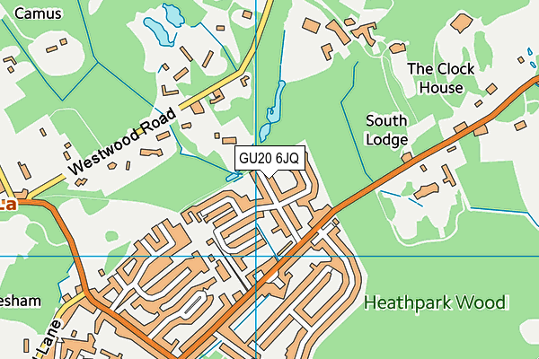 GU20 6JQ map - OS VectorMap District (Ordnance Survey) GU20 6JQ map - OS VectorMap District (Ordnance Survey)