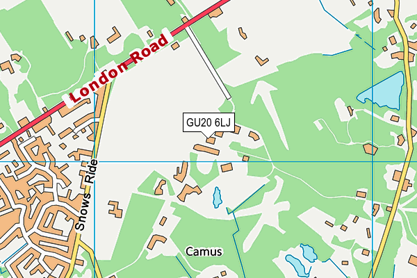 GU20 6LJ map - OS VectorMap District (Ordnance Survey) GU20 6LJ map - OS VectorMap District (Ordnance Survey)