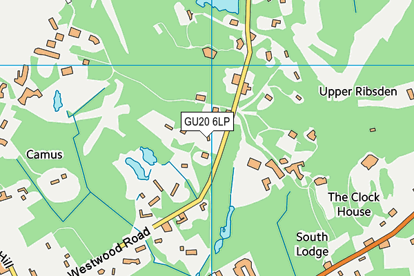 GU20 6LP map - OS VectorMap District (Ordnance Survey) GU20 6LP map - OS VectorMap District (Ordnance Survey)