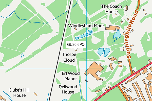 GU20 6PQ map - OS VectorMap District (Ordnance Survey) GU20 6PQ map - OS VectorMap District (Ordnance Survey)