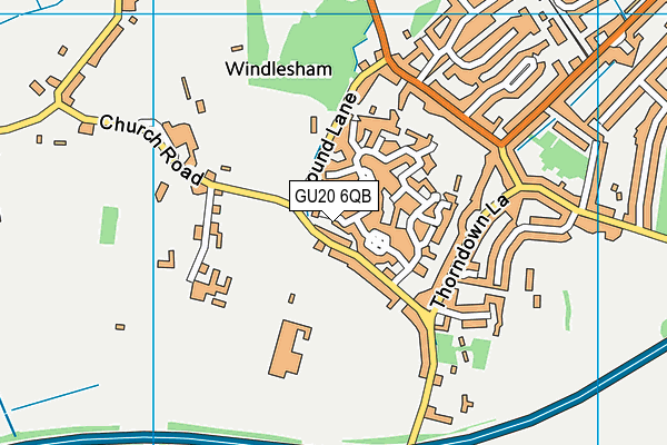 GU20 6QB map - OS VectorMap District (Ordnance Survey) GU20 6QB map - OS VectorMap District (Ordnance Survey)