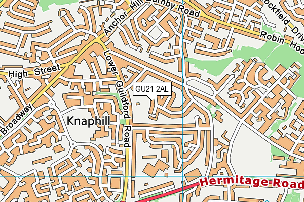 GU21 2AL map - OS VectorMap District (Ordnance Survey) GU21 2AL map - OS VectorMap District (Ordnance Survey)