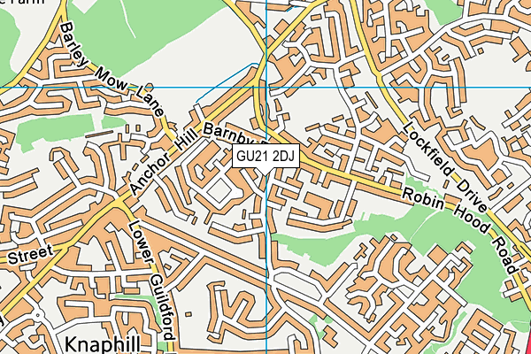 GU21 2DJ map - OS VectorMap District (Ordnance Survey) GU21 2DJ map - OS VectorMap District (Ordnance Survey)