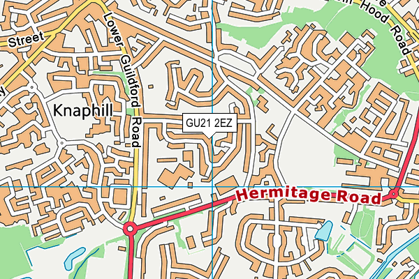 GU21 2EZ map - OS VectorMap District (Ordnance Survey) GU21 2EZ map - OS VectorMap District (Ordnance Survey)