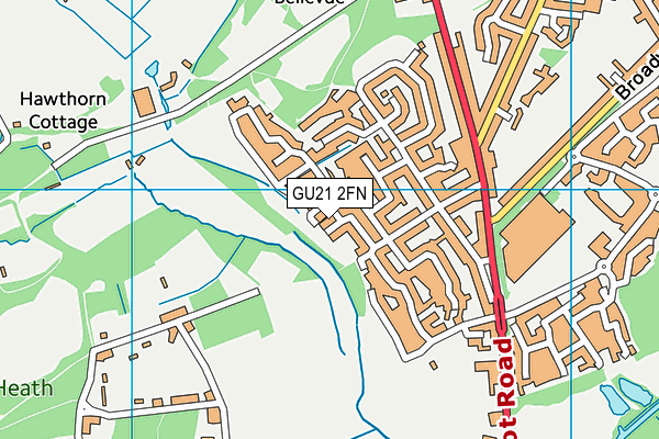 GU21 2FN map - OS VectorMap District (Ordnance Survey) GU21 2FN map - OS VectorMap District (Ordnance Survey)