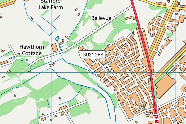 GU21 2FS map - OS VectorMap District (Ordnance Survey) GU21 2FS map - OS VectorMap District (Ordnance Survey)